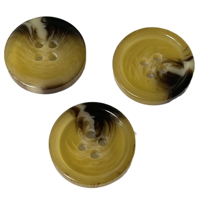 ODM Rim Yellow Color Fake Horn Button 30L ملحق للملابس