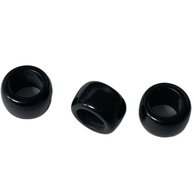 1-Holes Plastic Cord Ends 16L Black ODM يستخدم لغطاء سترة المعطف